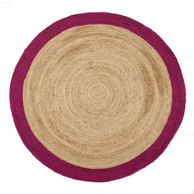 Origins Jute Border Raspberry 150CM x 150CM