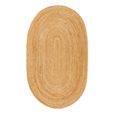 Origins Jute Extra Natural Oval 160CM x 230CM DIY at B&Q