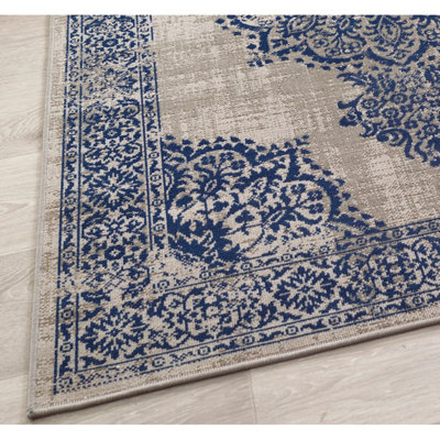 Origins Saville Grey / Blue Rug 120 X 170