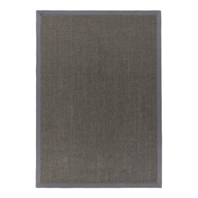 Origins Sisal Rug Dark Grey with Grey Border 120CM x 170CM