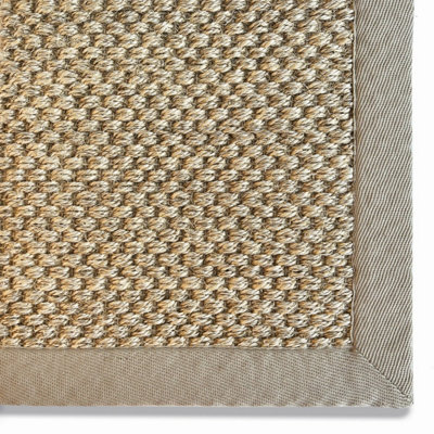 Origins Sisal Rug Light Beige with Sand Border 160CM x 230CM