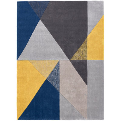 Origins Trio Blue/Ochre Rug 120 X 170