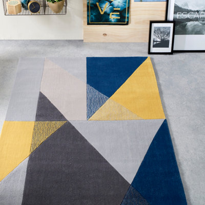 Origins Trio Blue/Ochre Rug 120 X 170