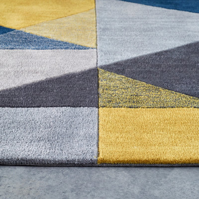 Origins Trio Blue/Ochre Rug 120 X 170