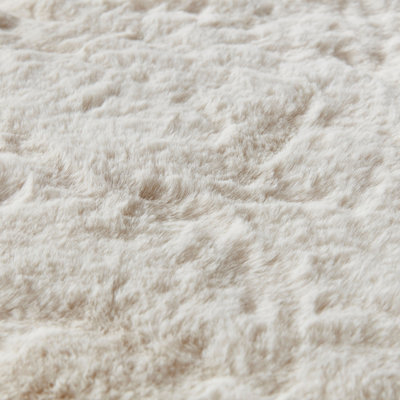 Origins Washable Faux Fur Ivory Rug 160CM x 230CM - 4