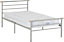 Orion 3ft Single Bed Frame in Silver with slats