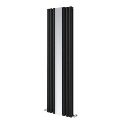 Orion Black Vertical Mirror Radiator - 1800x500mm