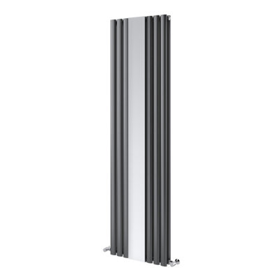 Orion Grey Vertical Mirror Radiator - 1800x500mm