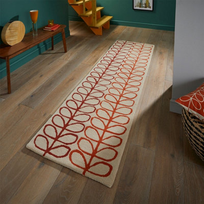 Orla Kiely 061103 Liner stem Ombre Runner Rug For Hallway - Long 67x230cm