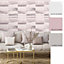 Orla Wide Stripe Metallic Wallpaper In Dusky Pink
