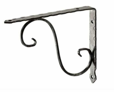 Ornamental Shelf Bracket Black 20x15cm (Each)