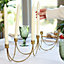 Ornate Golden Wave Dinner Table Decoration Centrepiece Décor Candle Holder