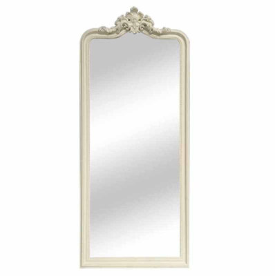 Ornate Leaner Mirror - Glass - L80 x W6 x H190 cm - Cream