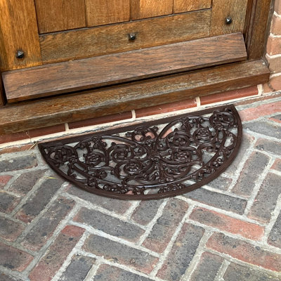 Ornate Semi Circular Cast Iron Doormat - 5