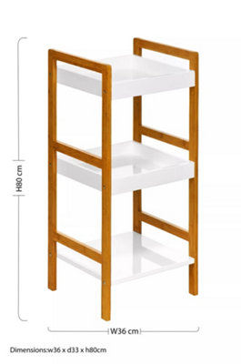 Orsina 3 Tier White High Gloss Shelf Unit, Modern White Shelving Unit, Living Room Shelving Unit, Storage Unit