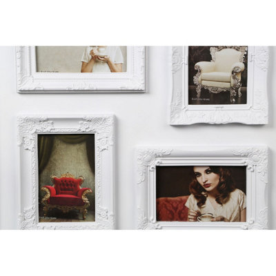 Orsina 4 Photo White Plastic Multi Photo Frame,Photo Collage Frame For ...