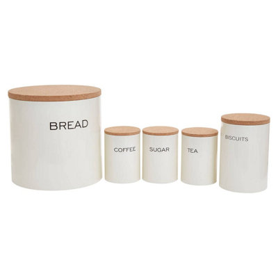 Orsina 5Pc Cream Kitchen Storage Set, Kitchen Storage Set, 5 Piece ...