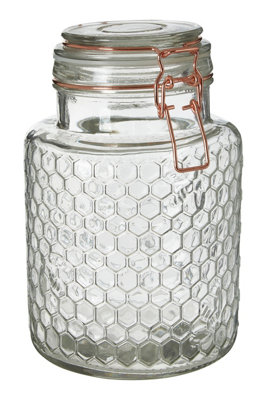 Orsina Apiary Rose Gold Wire Small Glass Jar