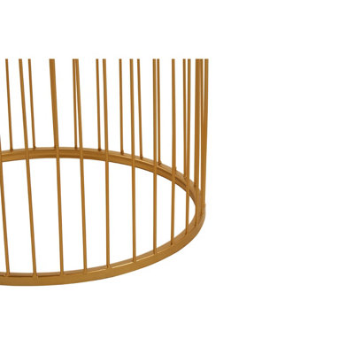 Orsina Avantis Gold Metal Wireframe Round Side Table