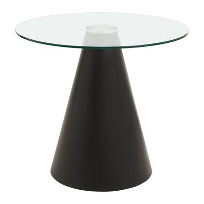 Orsina Azalea Round Clear Glass Top Dining Table