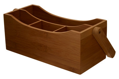 Orsina Bamboo Wooden Utensil Box