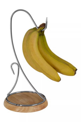 Gancio vintage in acero con supporto per albero a forma di banana l MCM