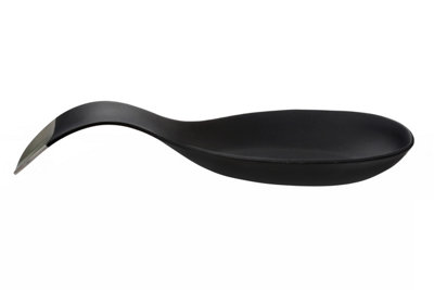 Orsina Black Enamel Spoon Rest, Durable Metal Holder With Glossy Enamel ...