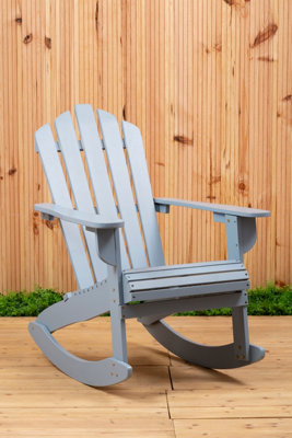 Orsina Blue Rocking Chair, Water-Resistance Rocking Outdoor Chair