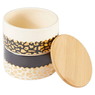 Orsina Captivating Leo Stacking Canister,Ceramic Storage Container With ...