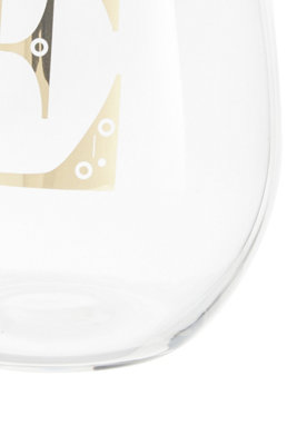 Orsina Comfortable Grip Letter E Curved Tumbler, Versatile Tumbler For Parties, Easy Sipping Restaurant Tumbler