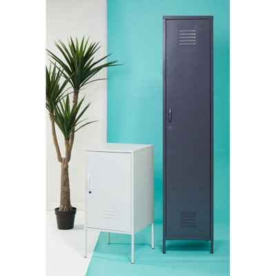 Orsina Compact Grey Tall One Door Locker, Lockable Design One Door ...