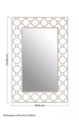 Orsina Contemporary Design Arabesque Wall Mirror, Reflective ...