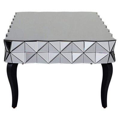 Orsina Distinctive Silver Coffee Table, Geomatric Silver Decorative ...