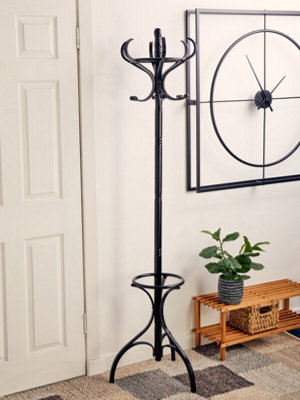 Orsina Durable Build Black Finish Floor Standing Coat Stand