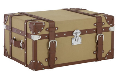 Orsina Ecofriendly Small Canvas Storage Trunk, Durable Design Large ...