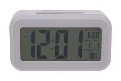 Orsina Grey LCD Digital Clock, Compact And Modern Display With Time ...