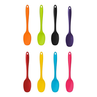 Orsina Hot Pink Silicone Spoon, Heat-Resistant Spoon with Ergonomic ...