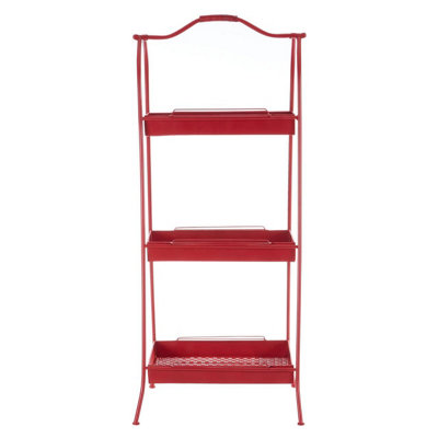 Orsina Lexa Red Metal Storage Rack, Delivered Fully Assmbled