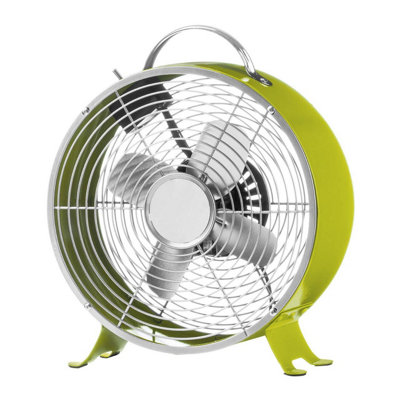 Orsina Lime Green Retro Desk Fan, Durable Metal Table Fan with 2 Speed ...