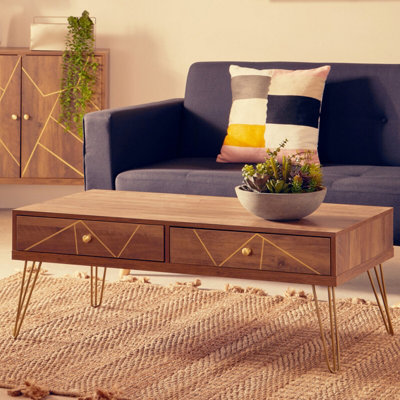 Orsina Minimal Design Coffee Table, Ample Storage Decorative Display ...