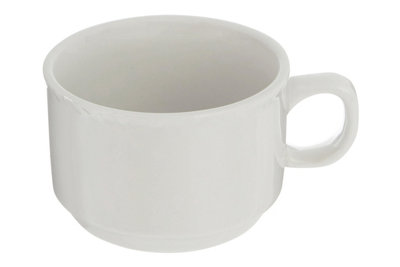 Orsina Mocca Stacking Cup White, Durable Porcelain Coffee Cup, Modern ...