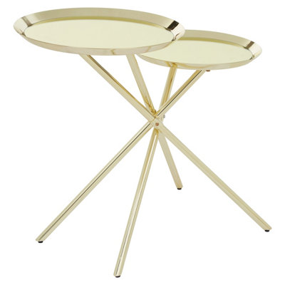 Orsina Modern Side Table with Reflective Tops, Contemporary Side Table ...