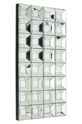 Orsina Multi Glass Bevelled Wall Mirror, Contemporary Geometric Mirror ...