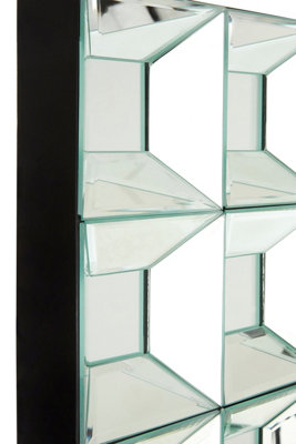 Orsina Multi Glass Bevelled Wall Mirror, Contemporary Geometric Mirror ...