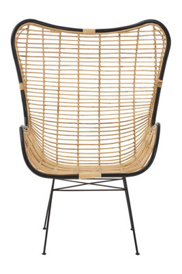 Orsina Natural Rattan Egg Chair, Rustless Metal Rattan Chair, Easy ...