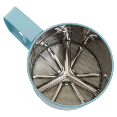 Orsina Pastel Blue Mechanical Sifter,250ml Handheld Flour Sifter,Icing ...