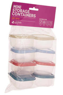 Orsina Set of Eight Multicolour Mini Storage Containers, 100ml Capacity ...