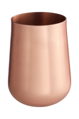 Orsina Shine Copper Finish Tumbler, Non-Corrosive Stainless Steel Drinkware, Bathroom Cup, Shiny Water Tumbler