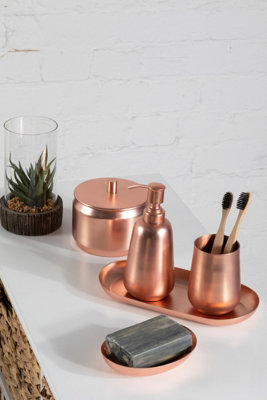 Orsina Shine Copper Finish Tumbler, Non-Corrosive Stainless Steel Drinkware, Bathroom Cup, Shiny Water Tumbler
