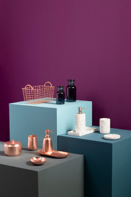 Orsina Shine Copper Finish Tumbler, Non-Corrosive Stainless Steel Drinkware, Bathroom Cup, Shiny Water Tumbler